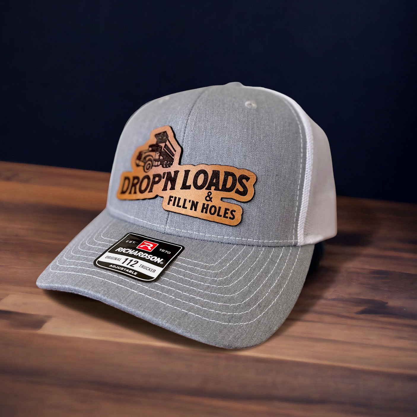 Drop'n Loads and Fill'n Holes Leather Patch Hat