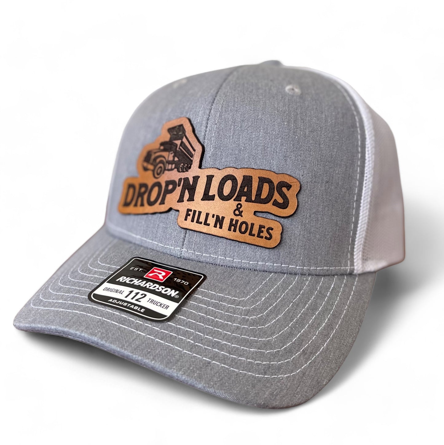 Drop'n Loads and Fill'n Holes Leather Patch Hat