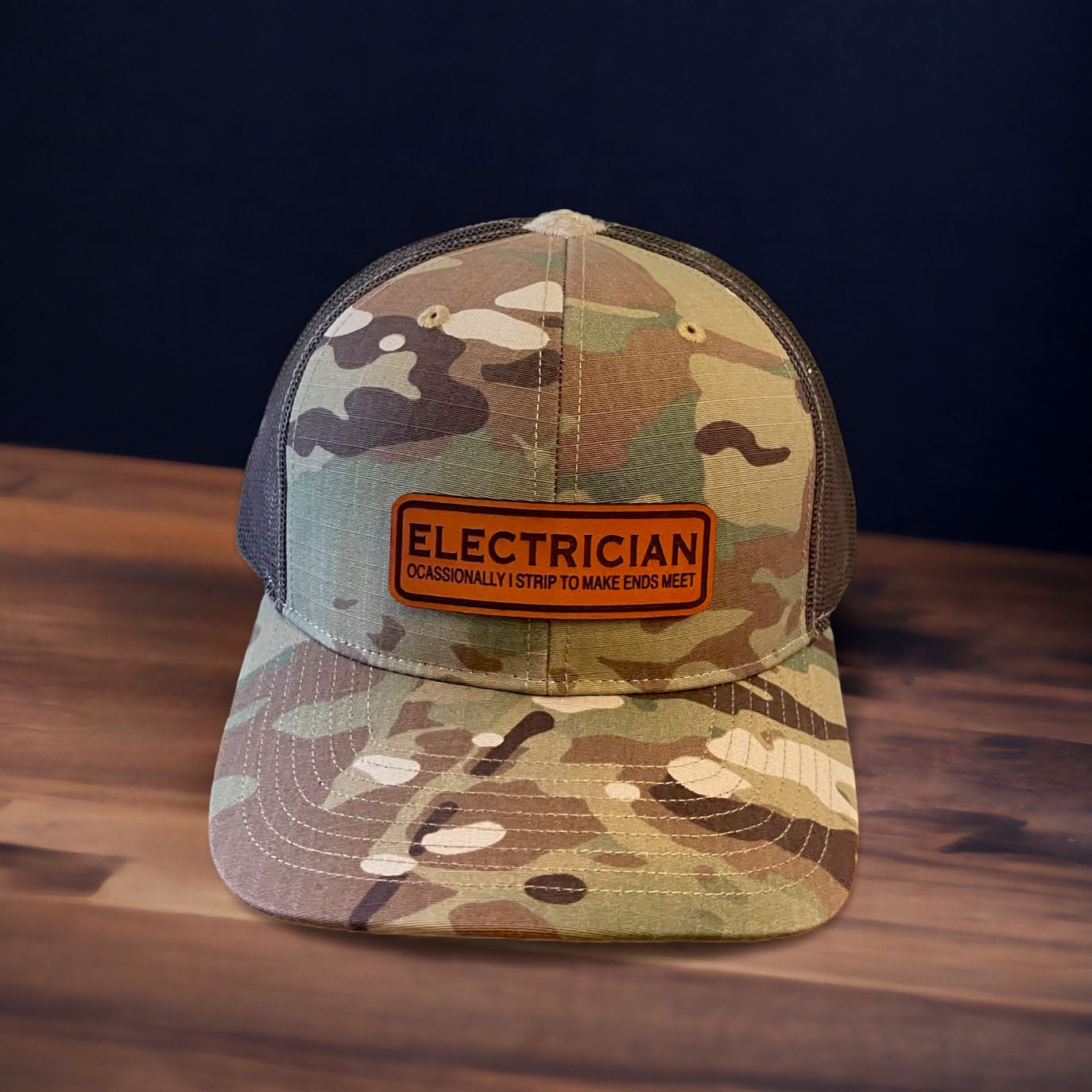 Electrician Leather Patch Hat