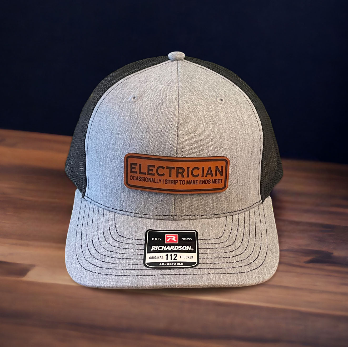 Electrician Leather Patch Hat