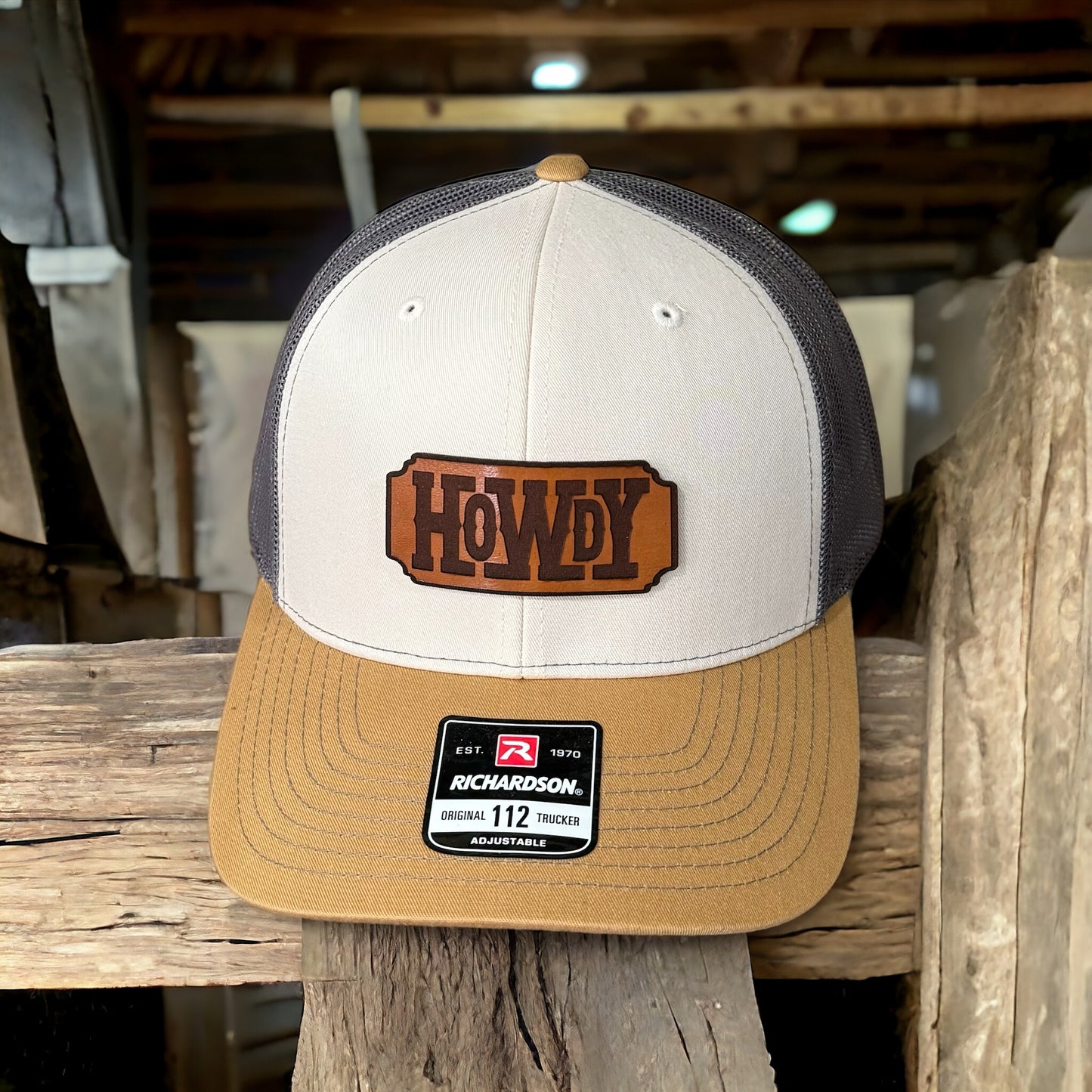 Howdy Leather Patch Hat