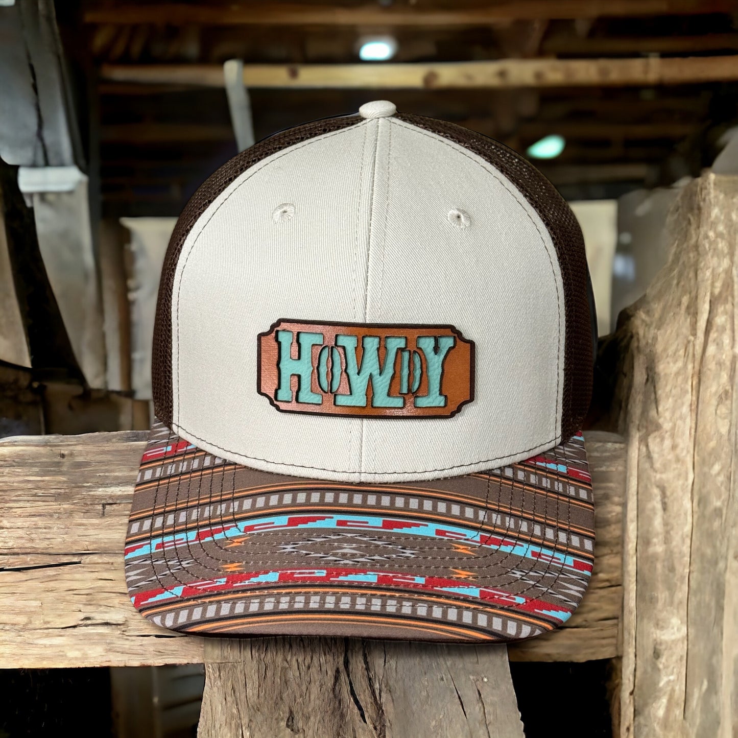 Howdy Leather Patch Hat