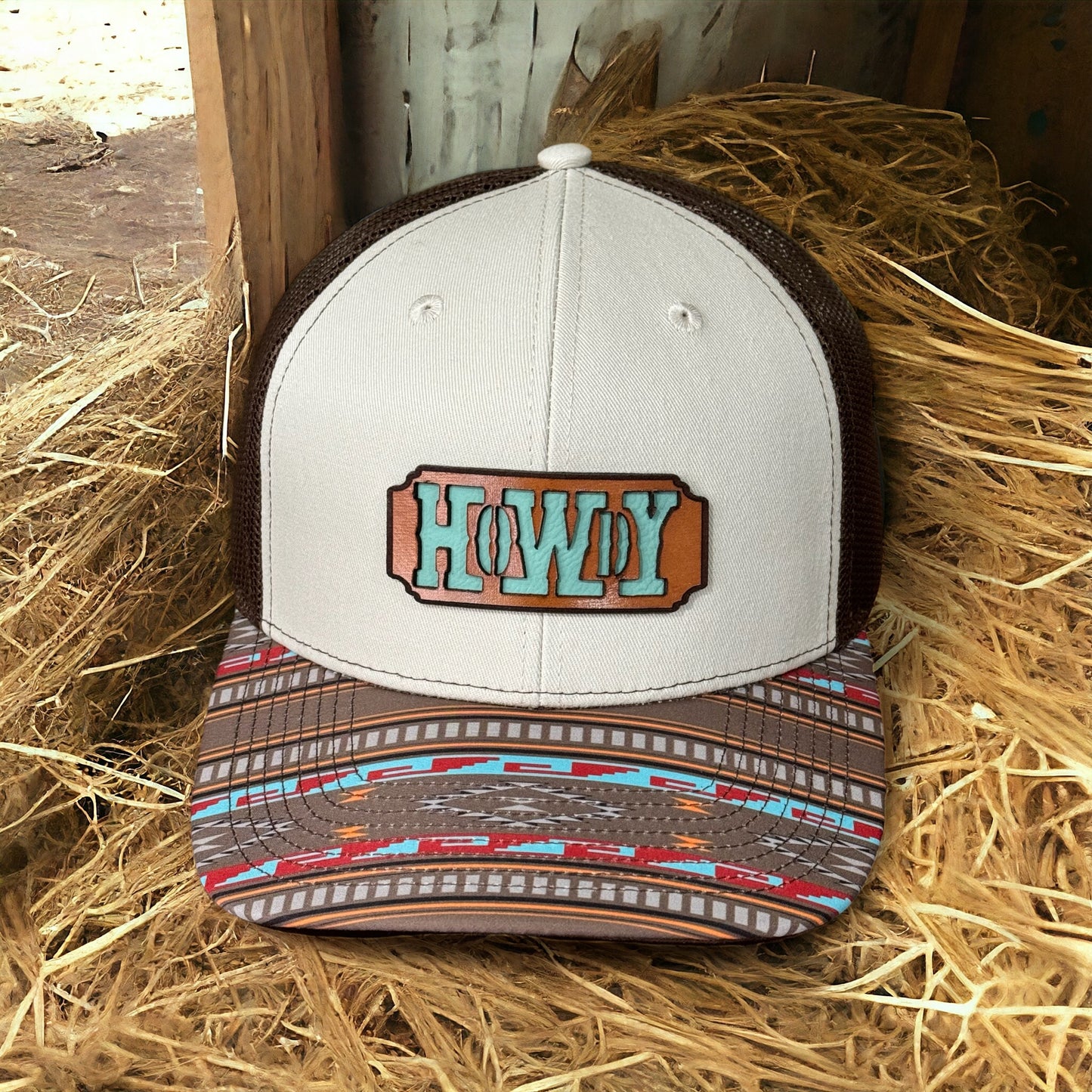 Howdy Leather Patch Hat