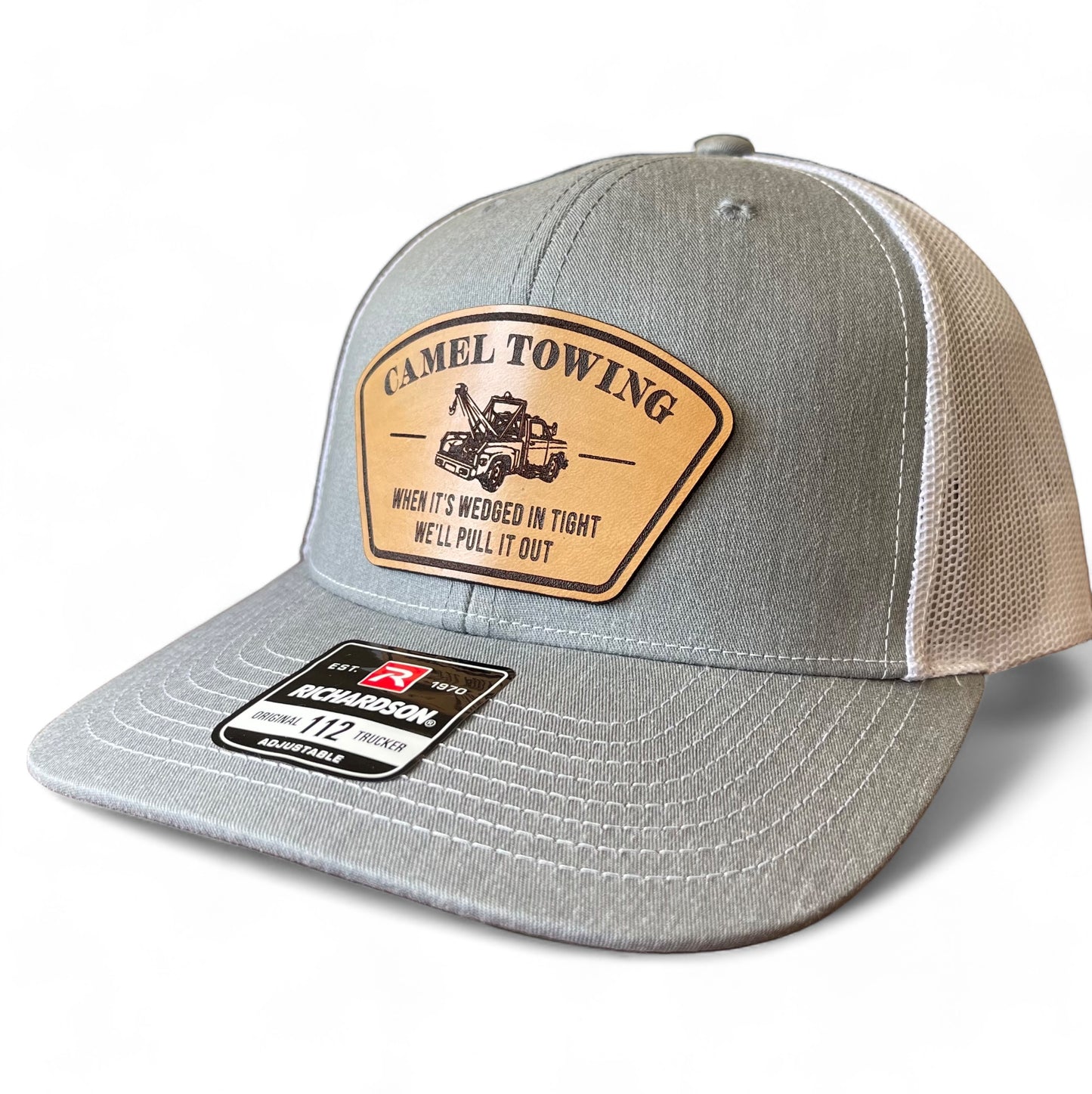 Camel Towing Leather Patch Hat