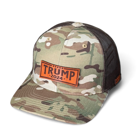 Trump 2024 Leather Patch Hat